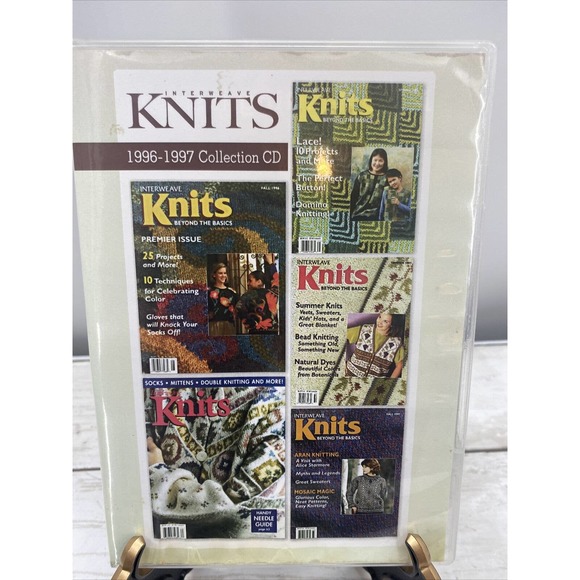 1996 -1997 INTERWEAVE KNITS MAGAZINE 5 Issues on CD Gloves Button Making Tams - Picture 6 of 10